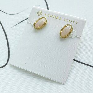 ✨Kendra Scott✨ Ellie Gold Stud Earrings Rose Quartz